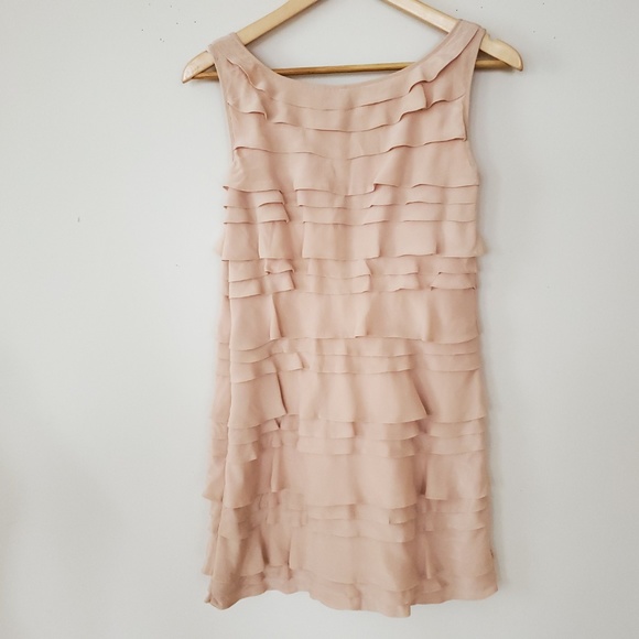 French Connection Dress Silk Ruffles Sleeveless - Picture 4 of 7